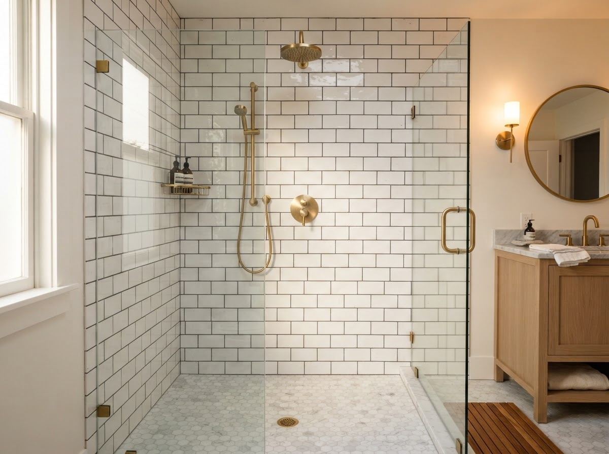 Subway Tile Shower Surround