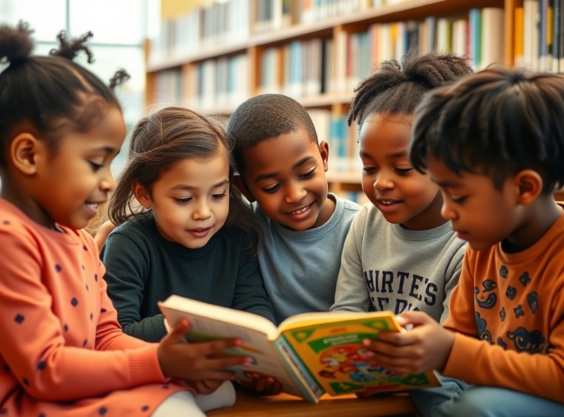 Children learning life skills at a community library