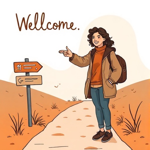 Guide and mentor figure providing clear direction and supportive navigation