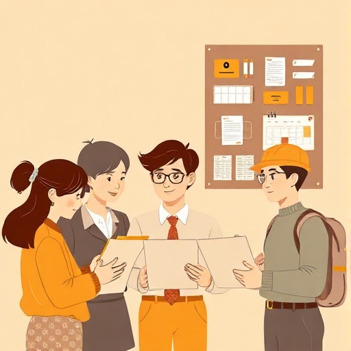 Team coordination and workforce organization with schedules and communication