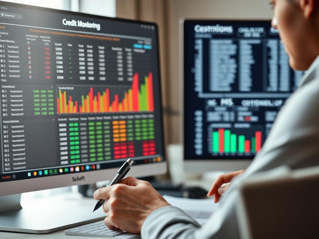 A close up shot of a computer screen displaying credit
