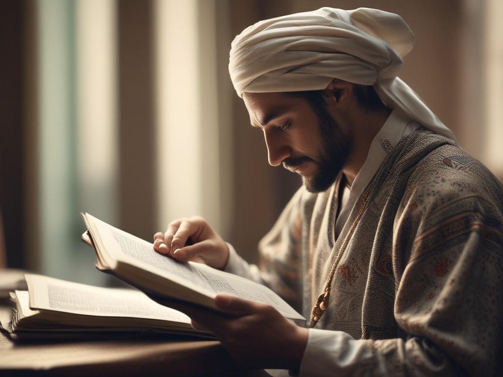 a close up of a contemplative person reading a book