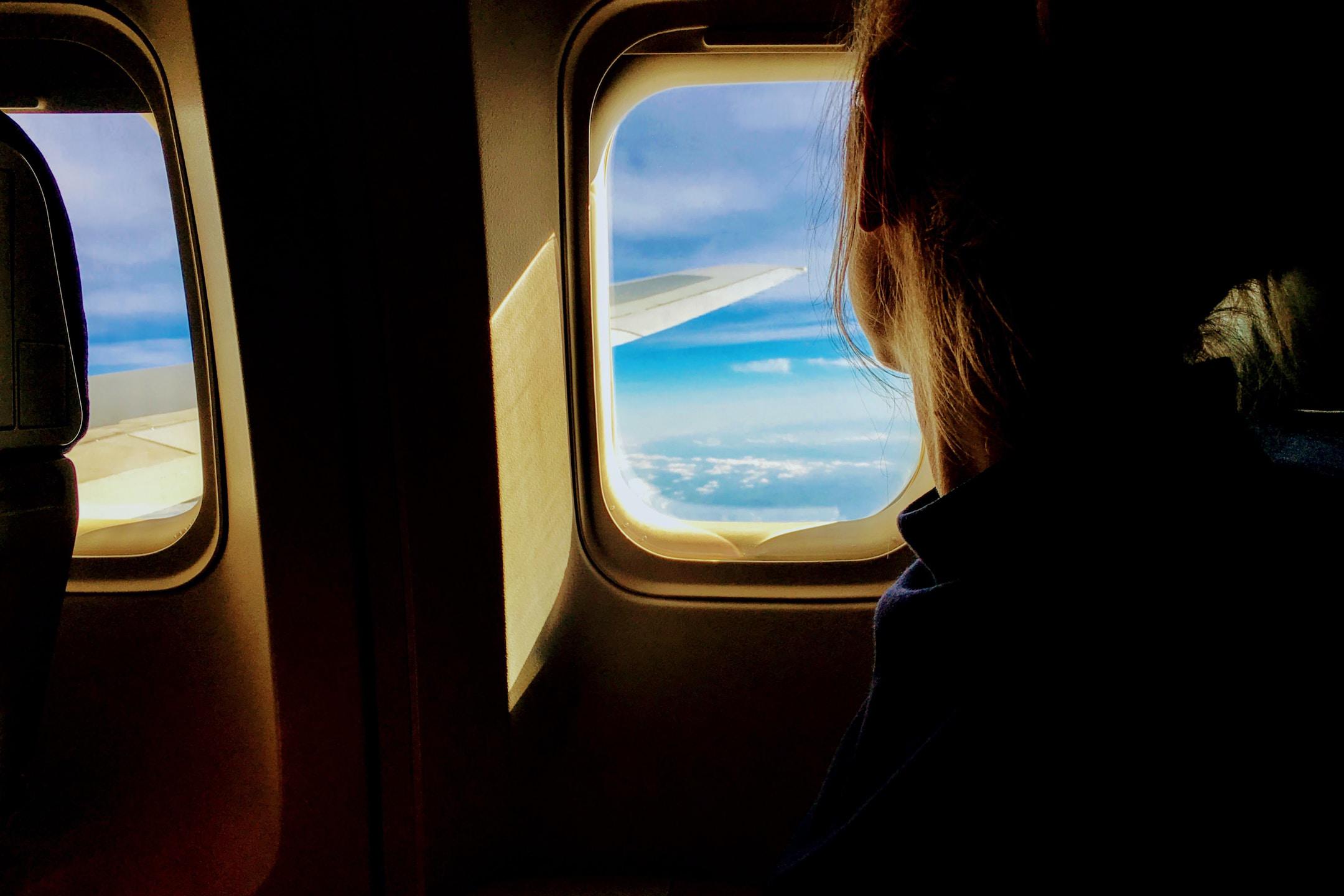 Bright skies seen from a plane