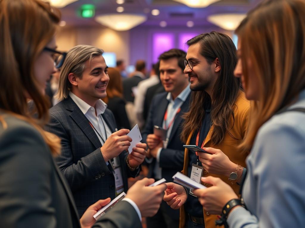 A close up shot of a group of professionals engaged