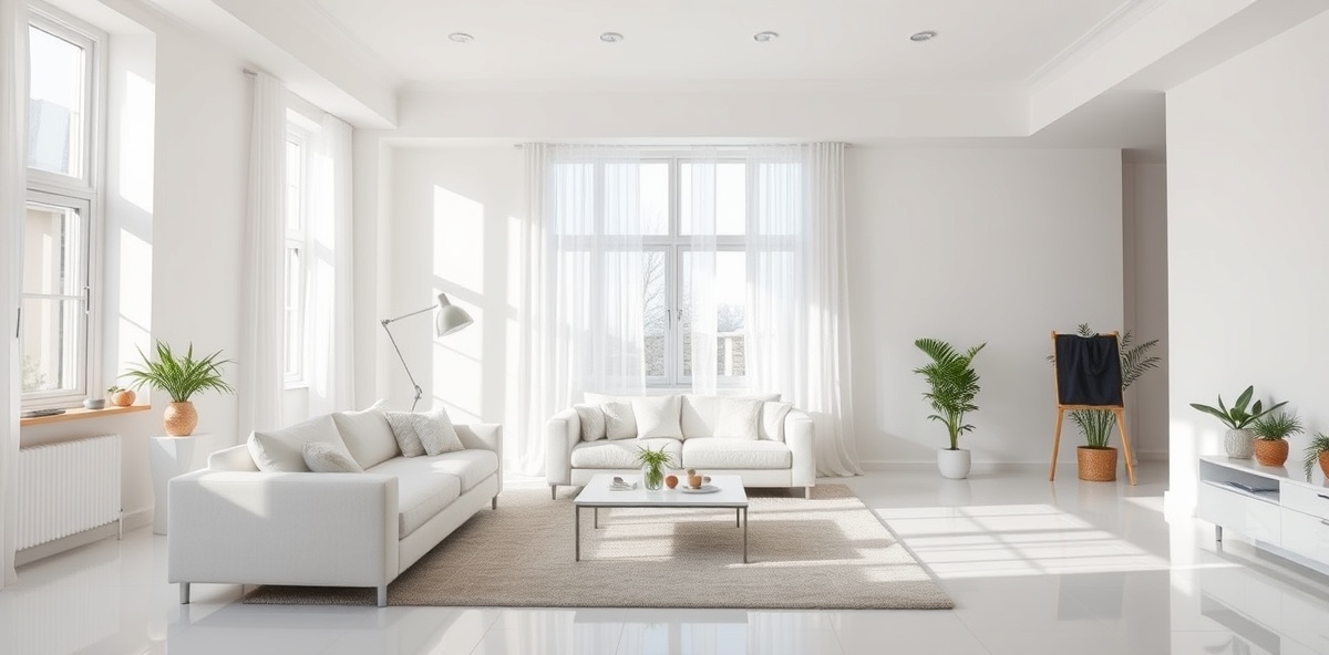 Clean bright living room