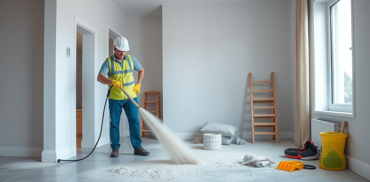 Professional post-construction cleanup