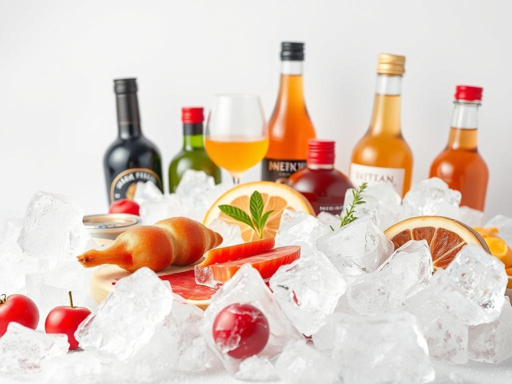 A close up shot of temperature sensitive items like gourmet