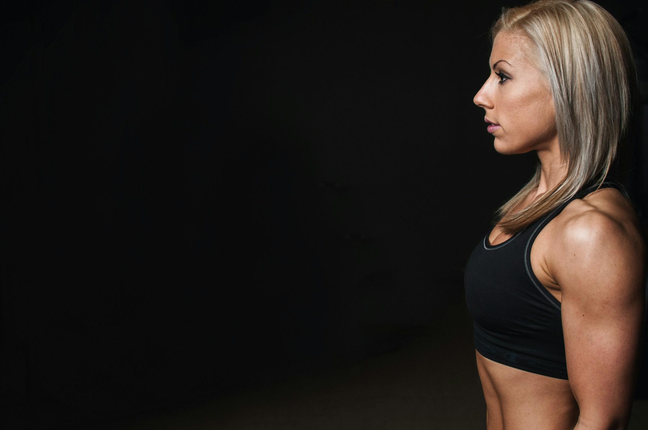 World Gym workout with black background