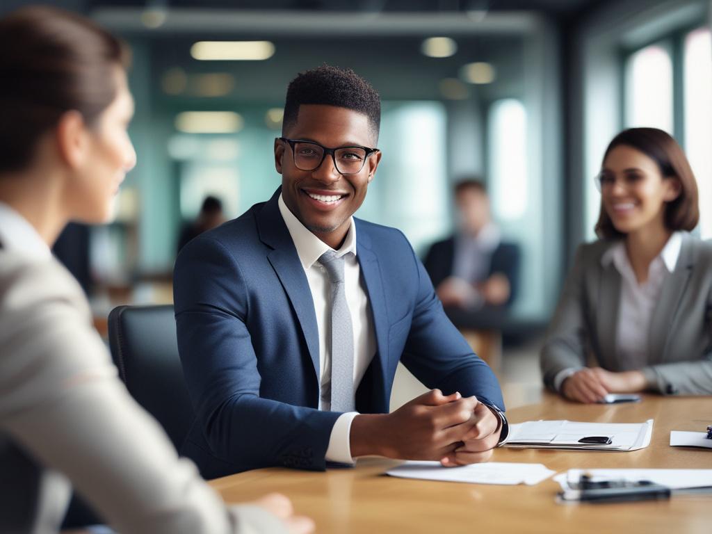 Realistic high resolution of a confident business consultant engaging with