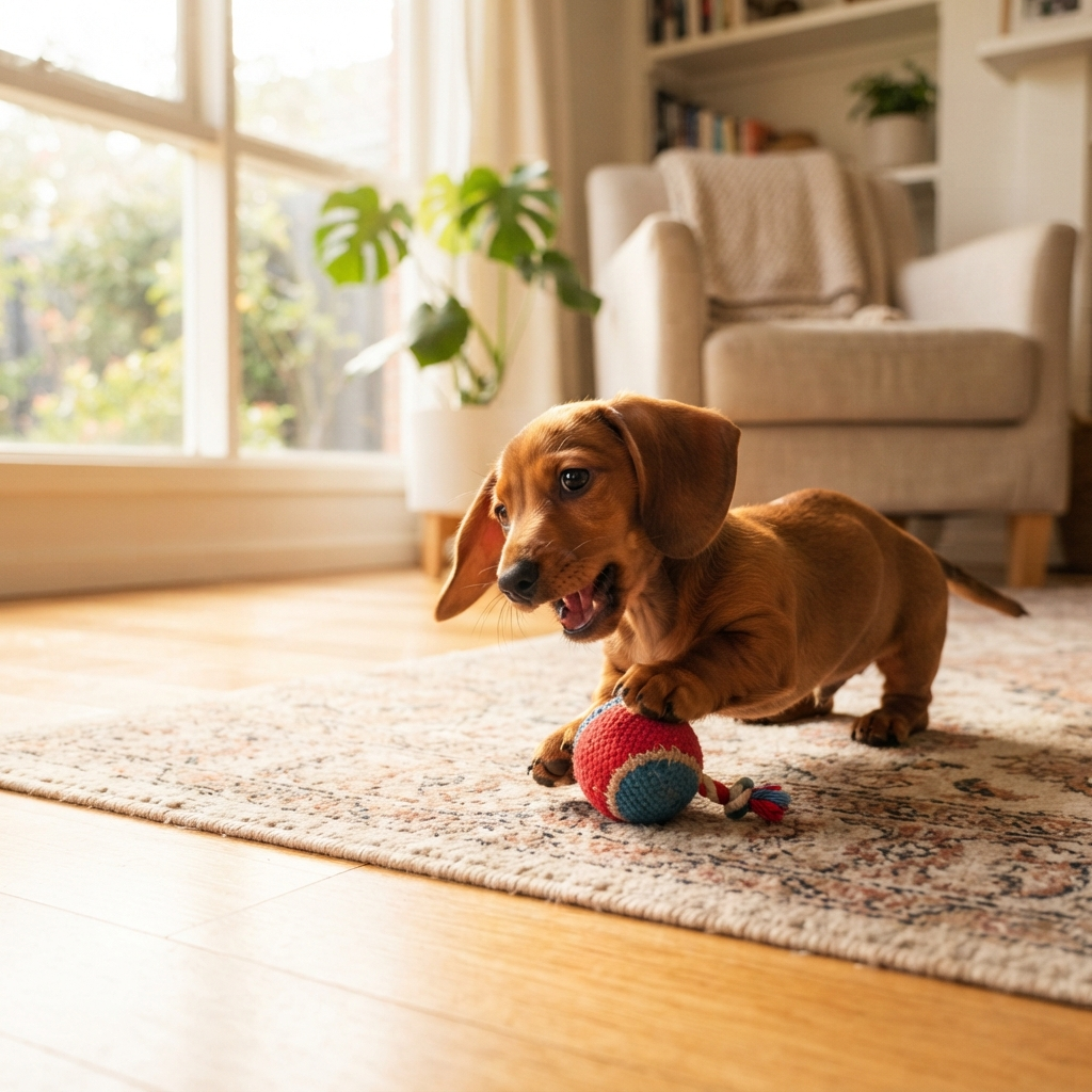 Charlie - Classic Red dachshund puppy