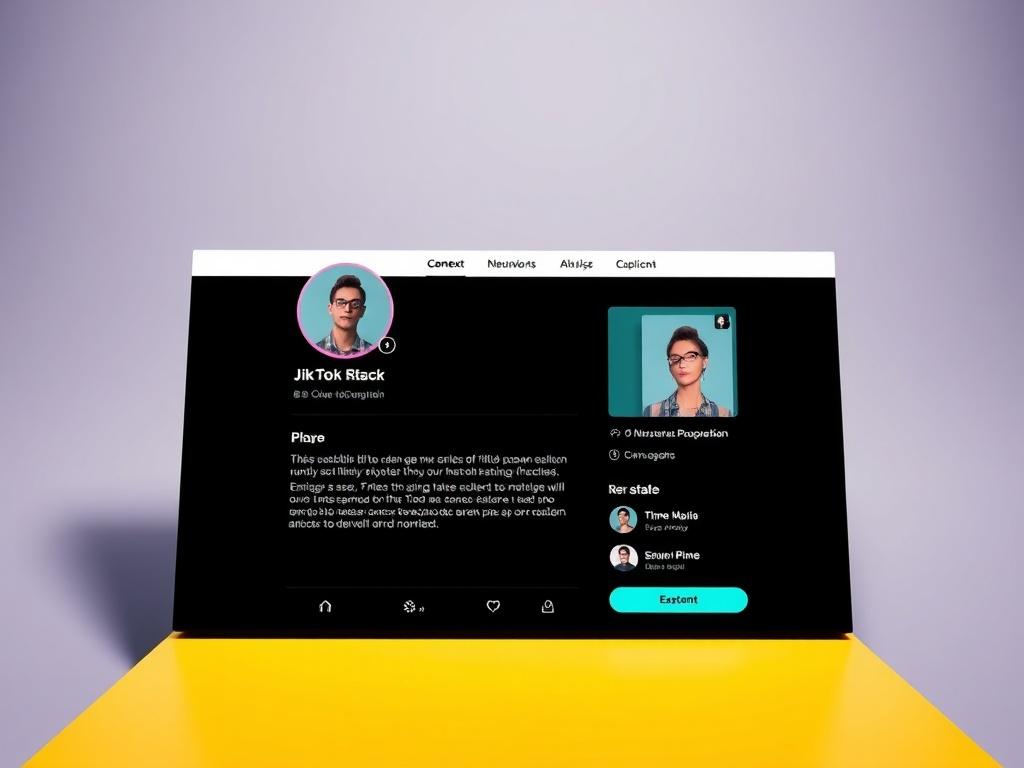 A clean and vibrant TikTok profile setup screen, showcasing an