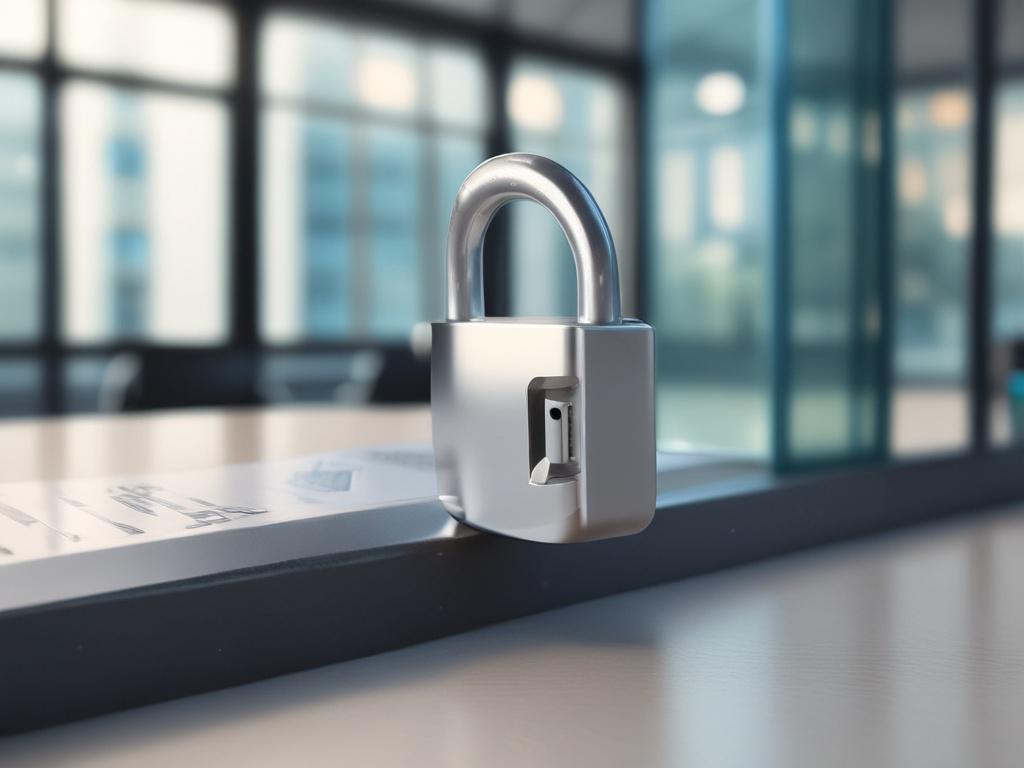 A close up of a secure lock symbol on a