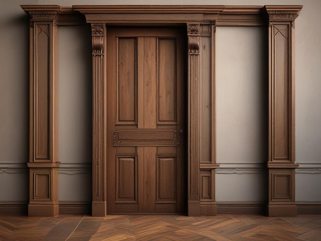 A highly detailed, realistic image of a beautifully restored wooden