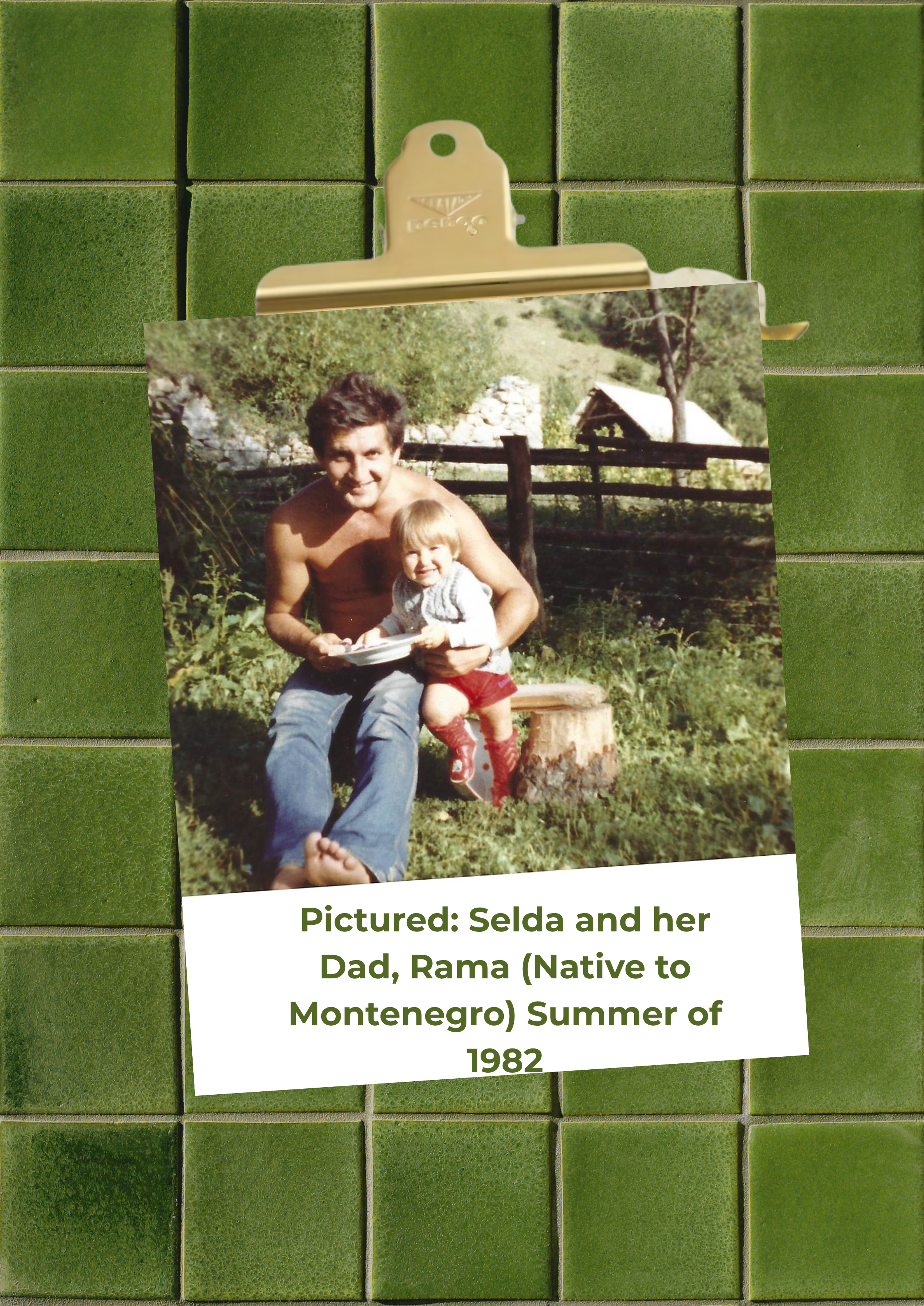 Selda and her father in Montenegro, summer 1983