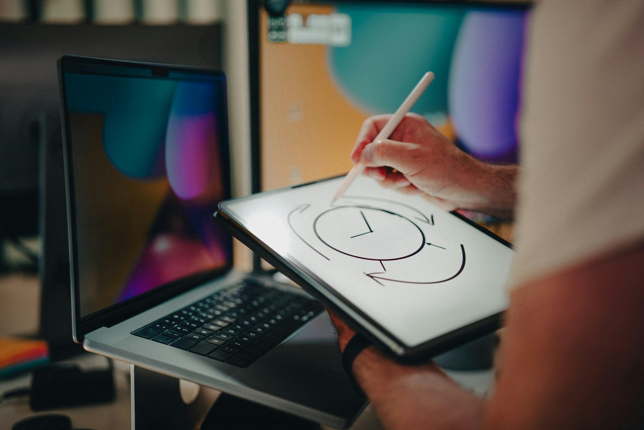 graphic tablet ketch note home studio interior