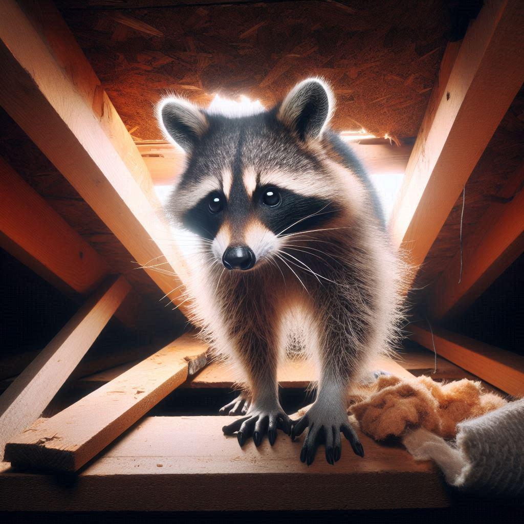 a raccoon breaking into an attic.png
