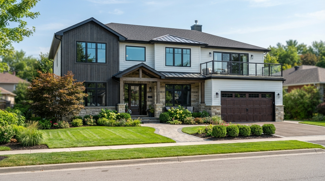 Beautiful residential home exterior