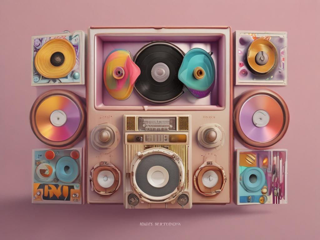 hip hop, R&B, dancehall, album cover, music, vibrant, energetic