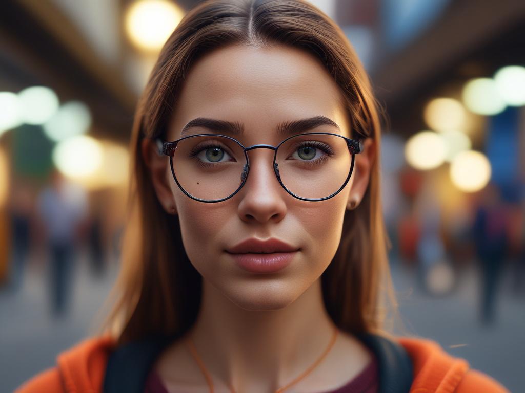 Close-up portrait of Bas360, urban setting, vibrant colors, high-resolution, 45mm f/1.2 lens style.