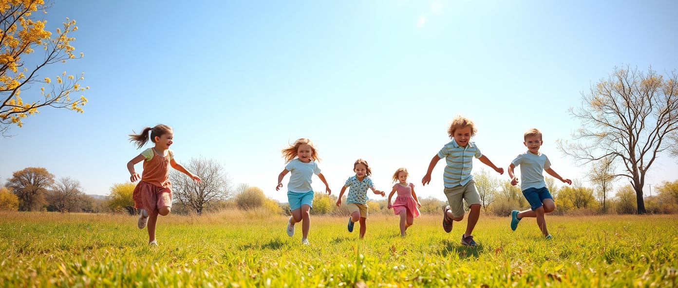 Children playing outdoors