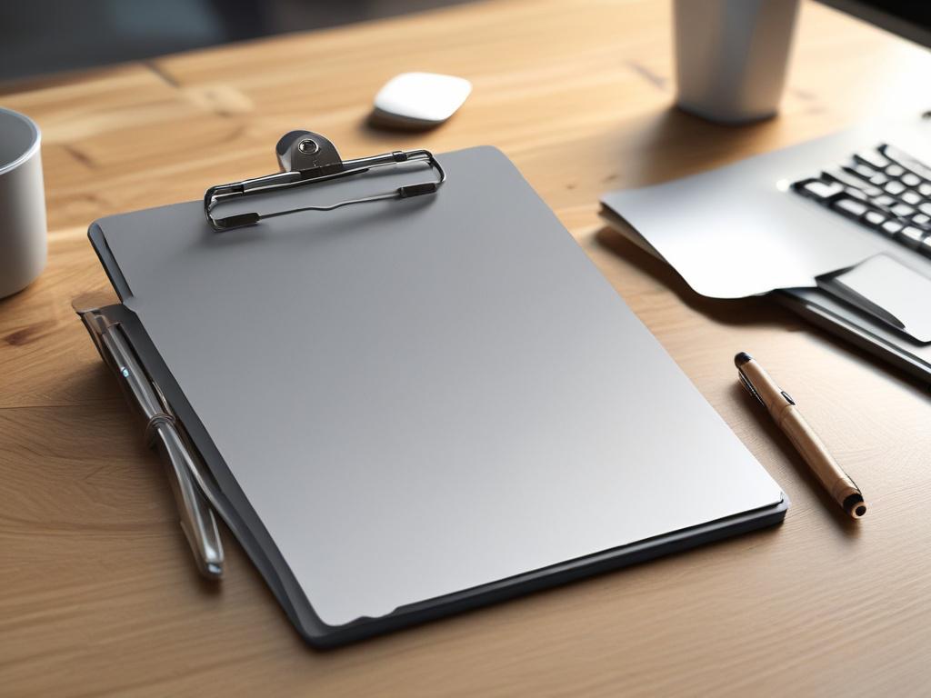 **AI Image Generation Prompt:**

Create a highly detailed, realistic high-resolution photo that illustrates a solitary, professional-looking clipboard on a sleek office desk. The clipboard should have an open document featuring a simplified outline of various DA approval durations in Queensland, with emphasis on key headings such as "Reconfiguration of a Lot," "Material Change of Use," "Operational Works," and "Building Works." Ensure the headings are clear and easily readable but avoid any actual text; use