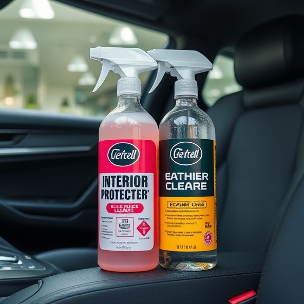 Interior car care products including fabric and leather protectors