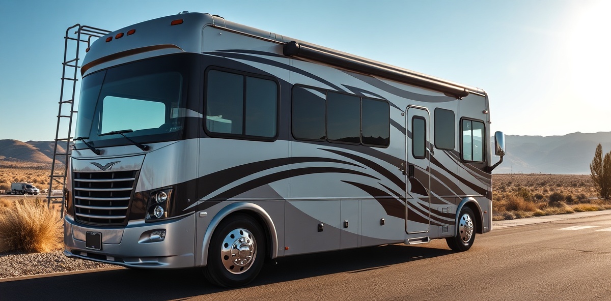 Pristine RV with mirror-like ceramic coating finish representing best professional detailing in Treasure Valley