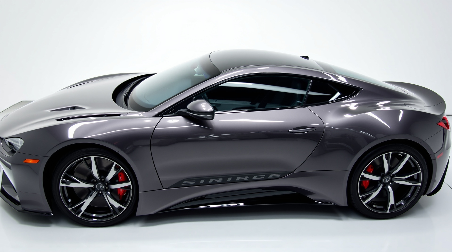 Glossy luxury car ceramic coating showcase