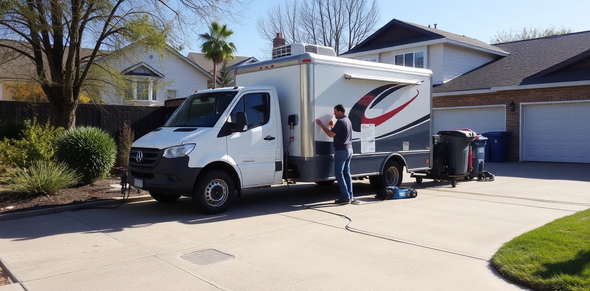 Mobile car wash truck service