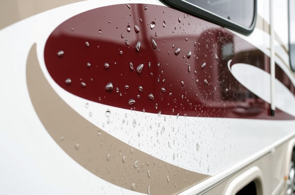 Ceramic coating protection demonstration on RV near Eagle Road