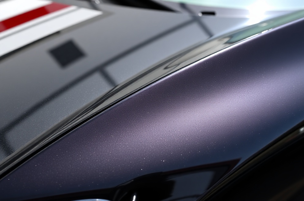 Glossy RV with professional ceramic coating near State Street Eagle