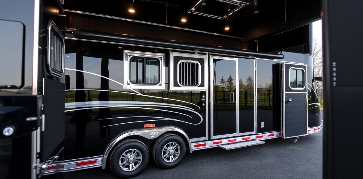 Luxury living quarter horse trailer