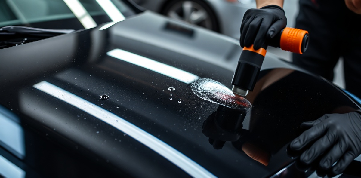 Professional ceramic coating application with hand-application technique