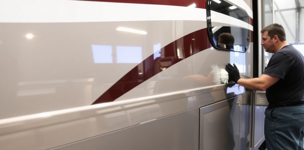 Professional Winnebago fiberglass restoration and polishing in Eagle Idaho
