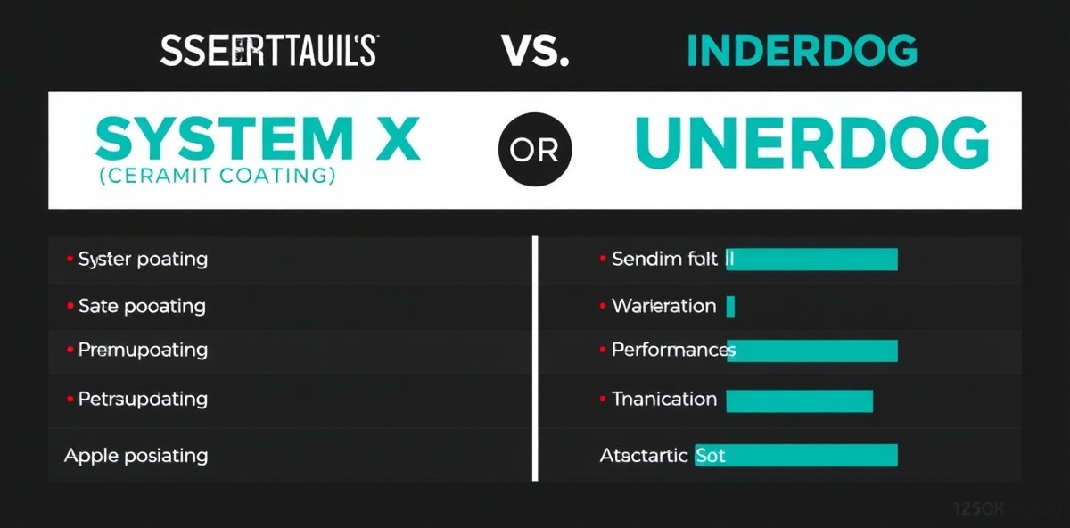 Ceramic Pro vs Underdog coating comparison infographic
