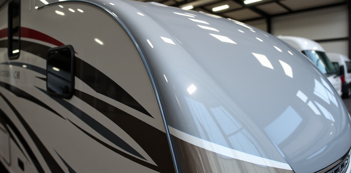 Luxury RV with premium ceramic coating finish