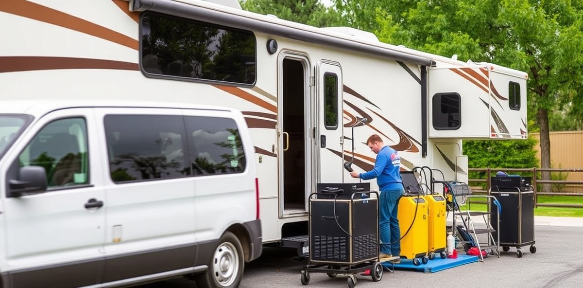 Mobile detailing service for Forest River RVs in Boise