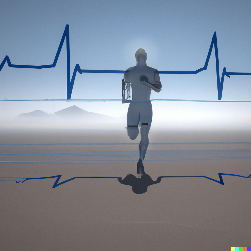 dall·e 2023-09-10 17.23.54 - a 3d render of a very hight luxury light transparency of the total _body, head and legs_ of an athlete with ekg monitor on the wrist running in the ho.png