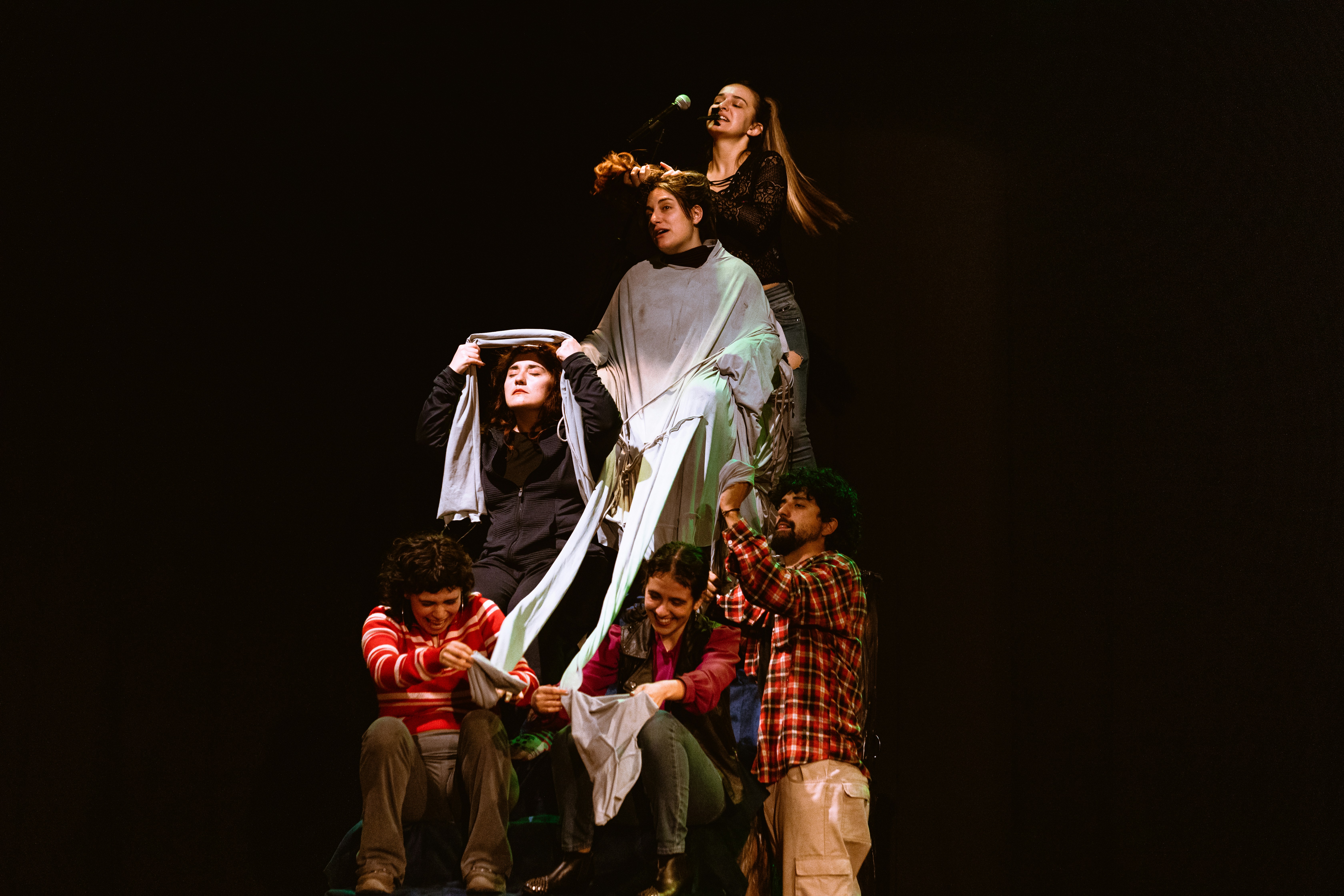 Group of people standing together in collaboration