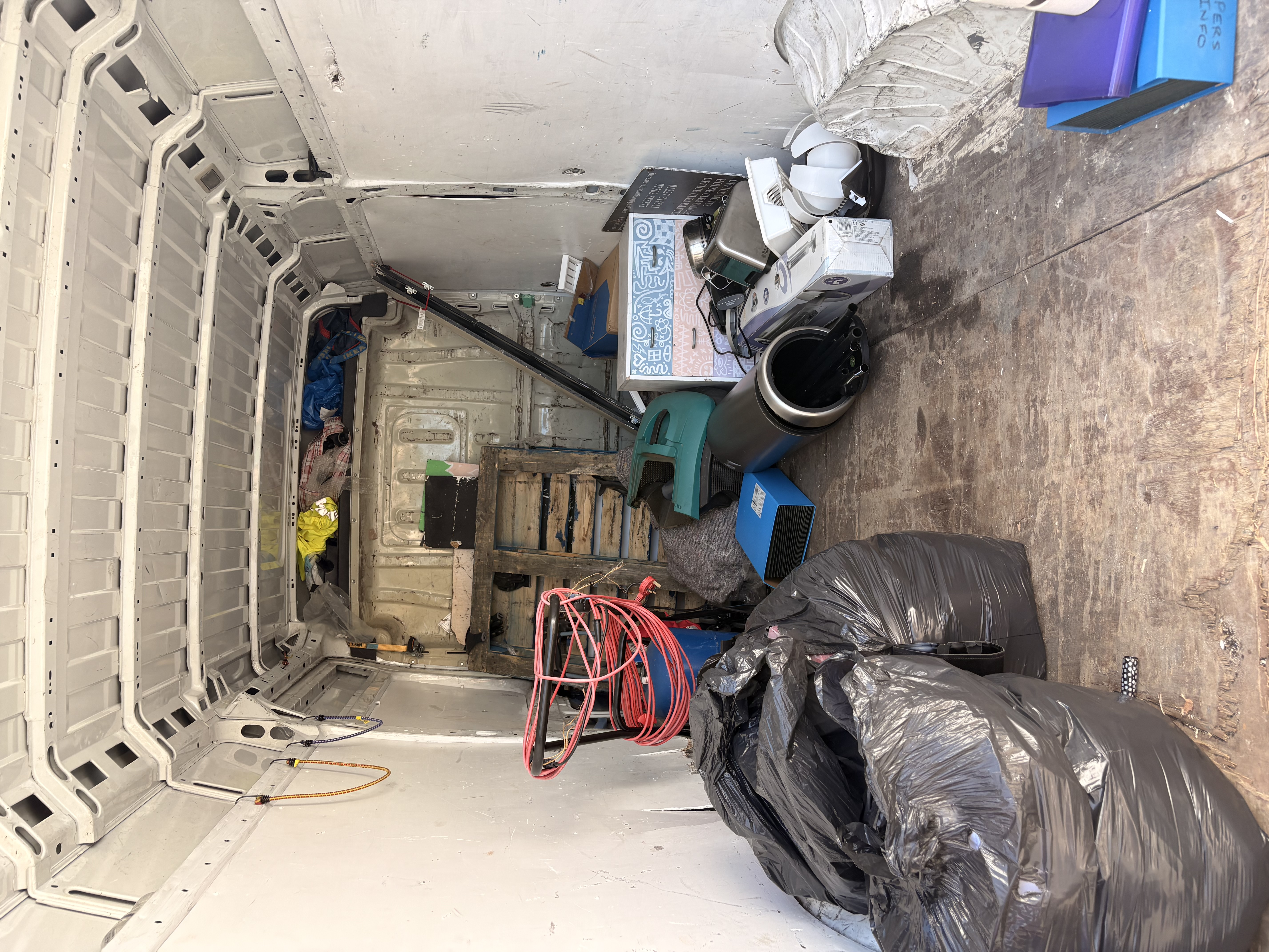 Small item clearance with charity donations and broken electronics