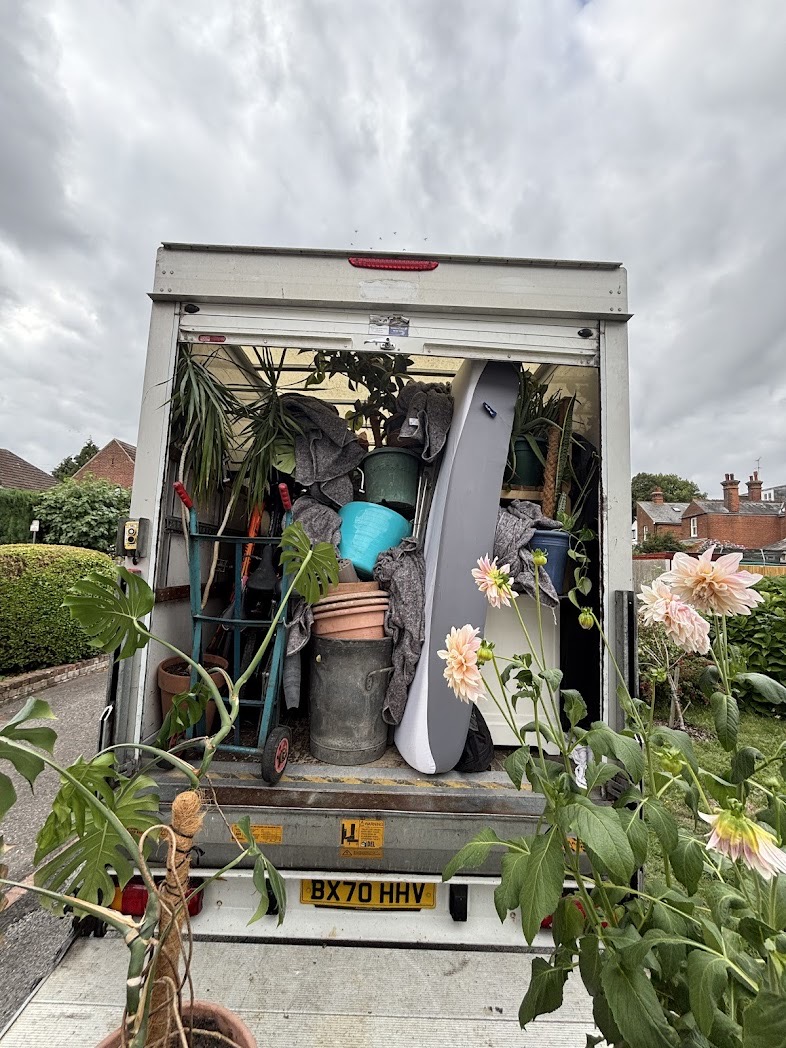 House move and removal service showing items being transported