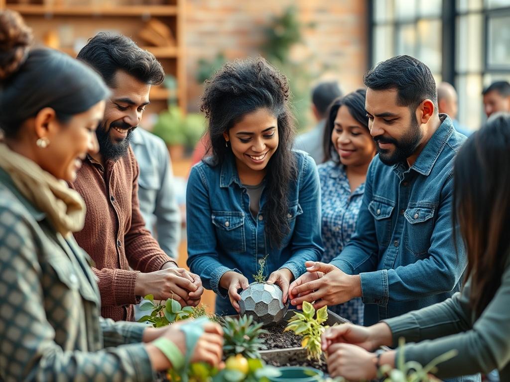 A realistic high resolution close up shot of a diverse