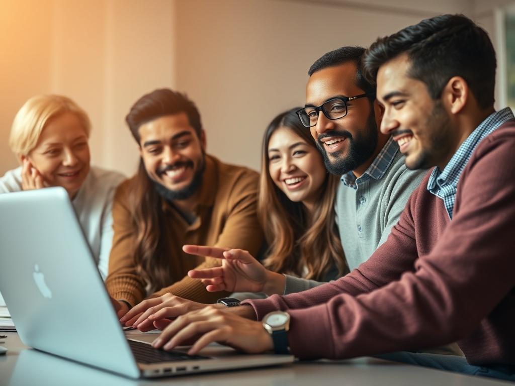 A close up shot of a diverse group of individuals