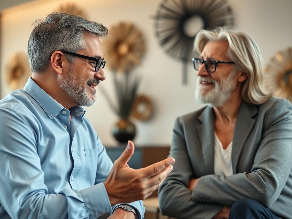 A close up shot of a financial advisor meeting with