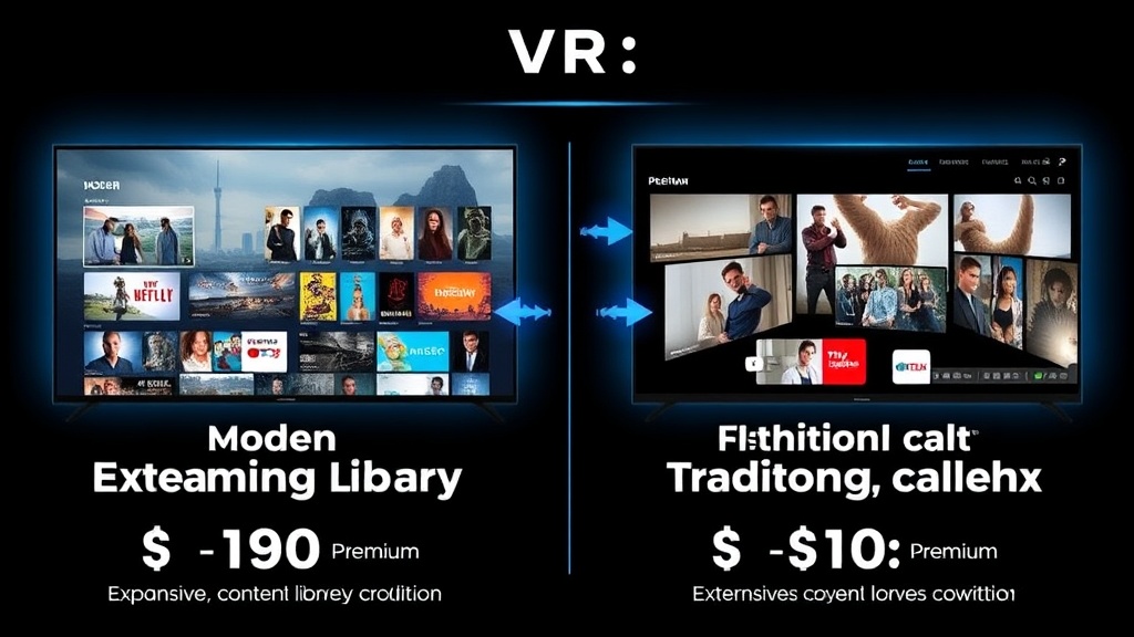 Cost comparison chart: VisionMax IPTV streaming vs traditional cable TV services