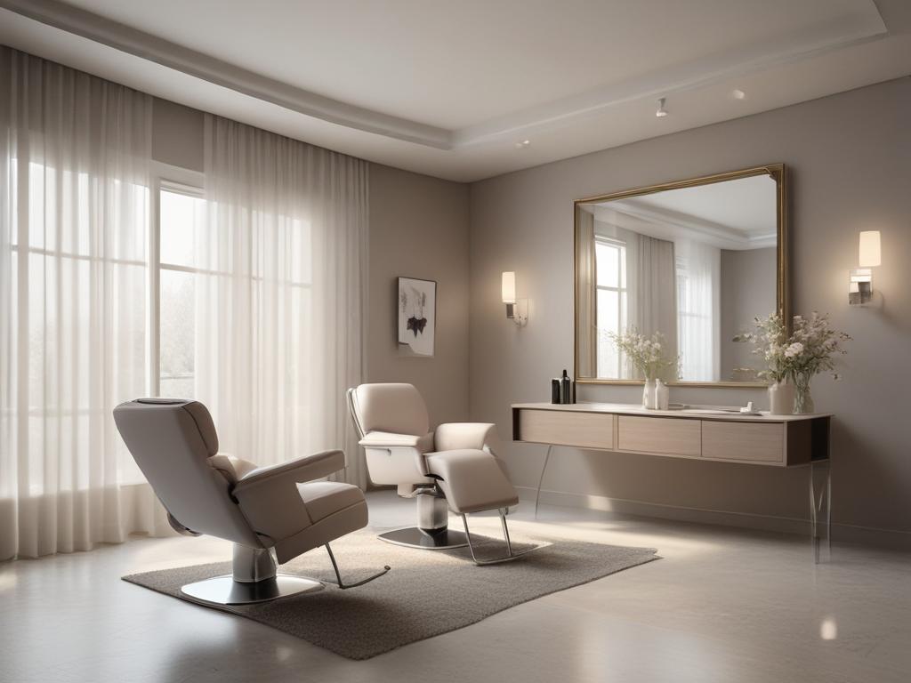 private salon suite, modern design, beauty wellness space