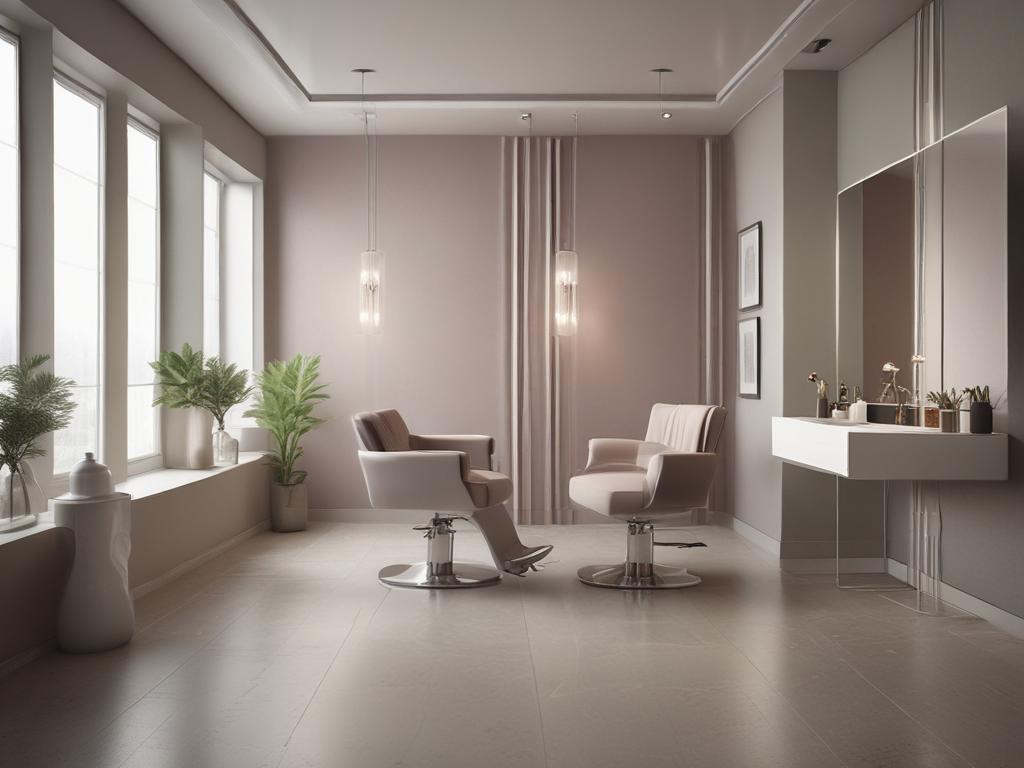 private salon suite, modern interior, beauty studio