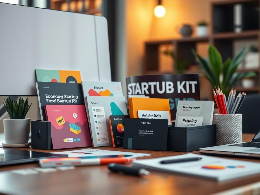 A close up shot of a stylish, organized office desk