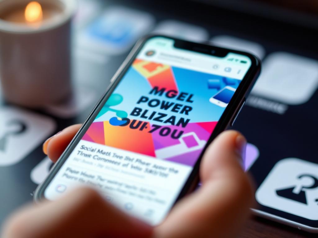 A captivating close up of a beautifully designed social media