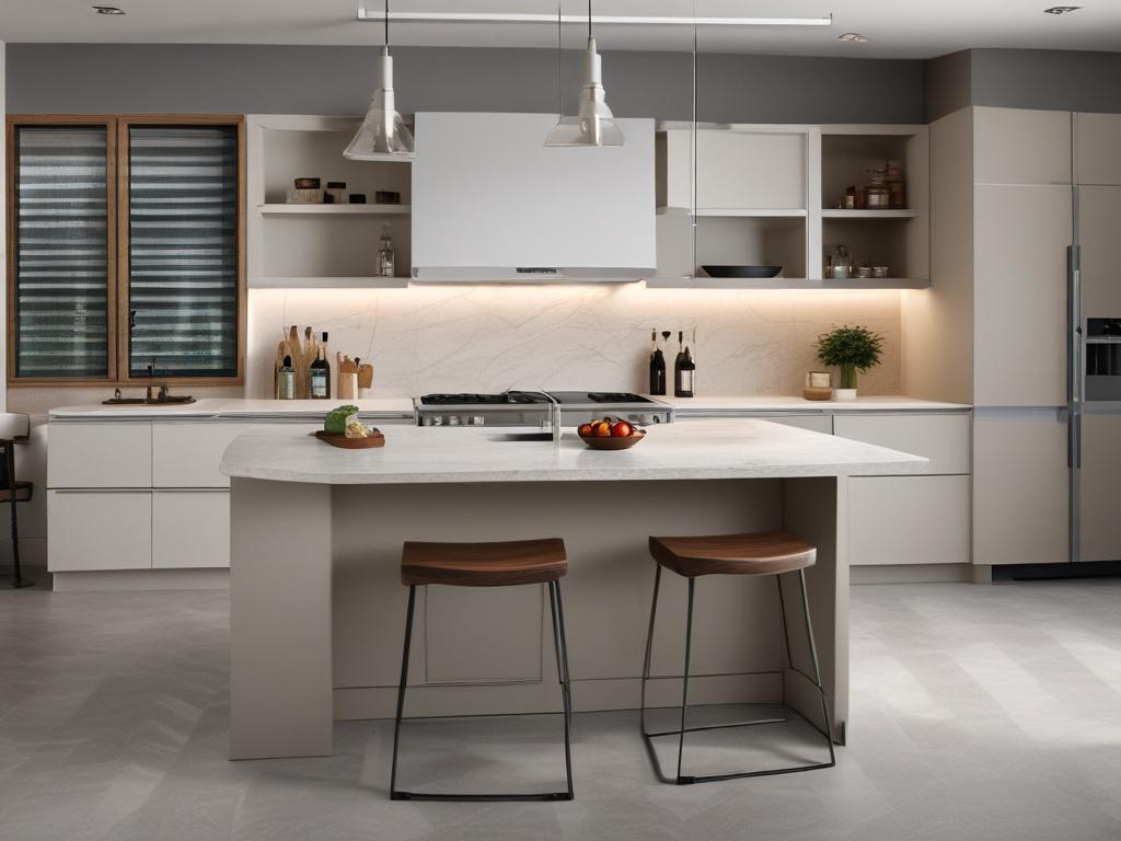 A professional installer carefully positioning custom cabinetry in a stylish